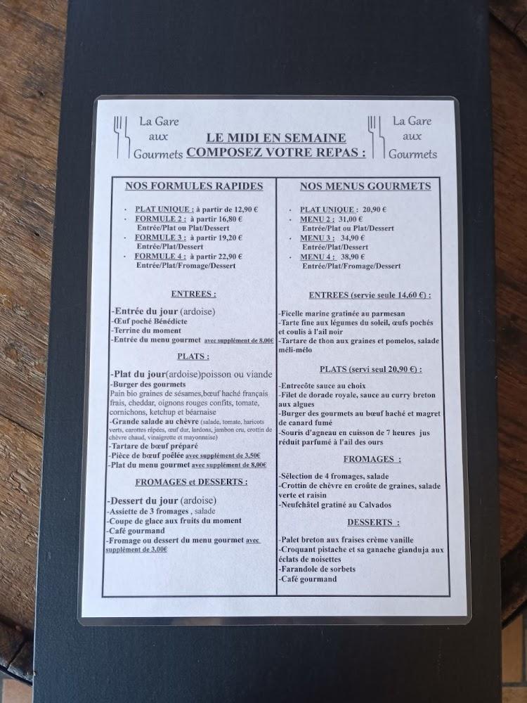 La Gare Aux Gourmets - Menu Image 1